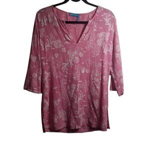 Fresh Produce Women's Pink Tunic Beach Cover up Top Sz S